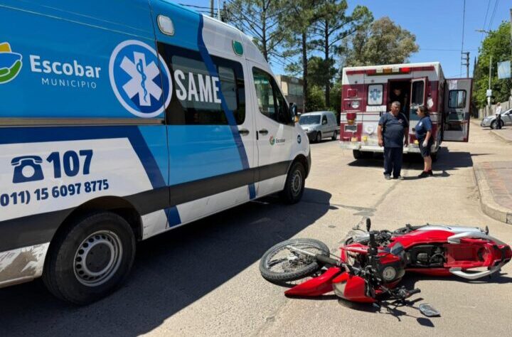 Garín: nuevo accidente entre moto y auto