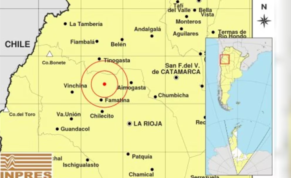 Fuerte sismo en La Rioja: alcanzó los 5.5 grados y se sintió en varias provincias