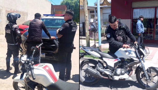 Aprehendieron en Garín a un joven que circulaba en una moto robada
