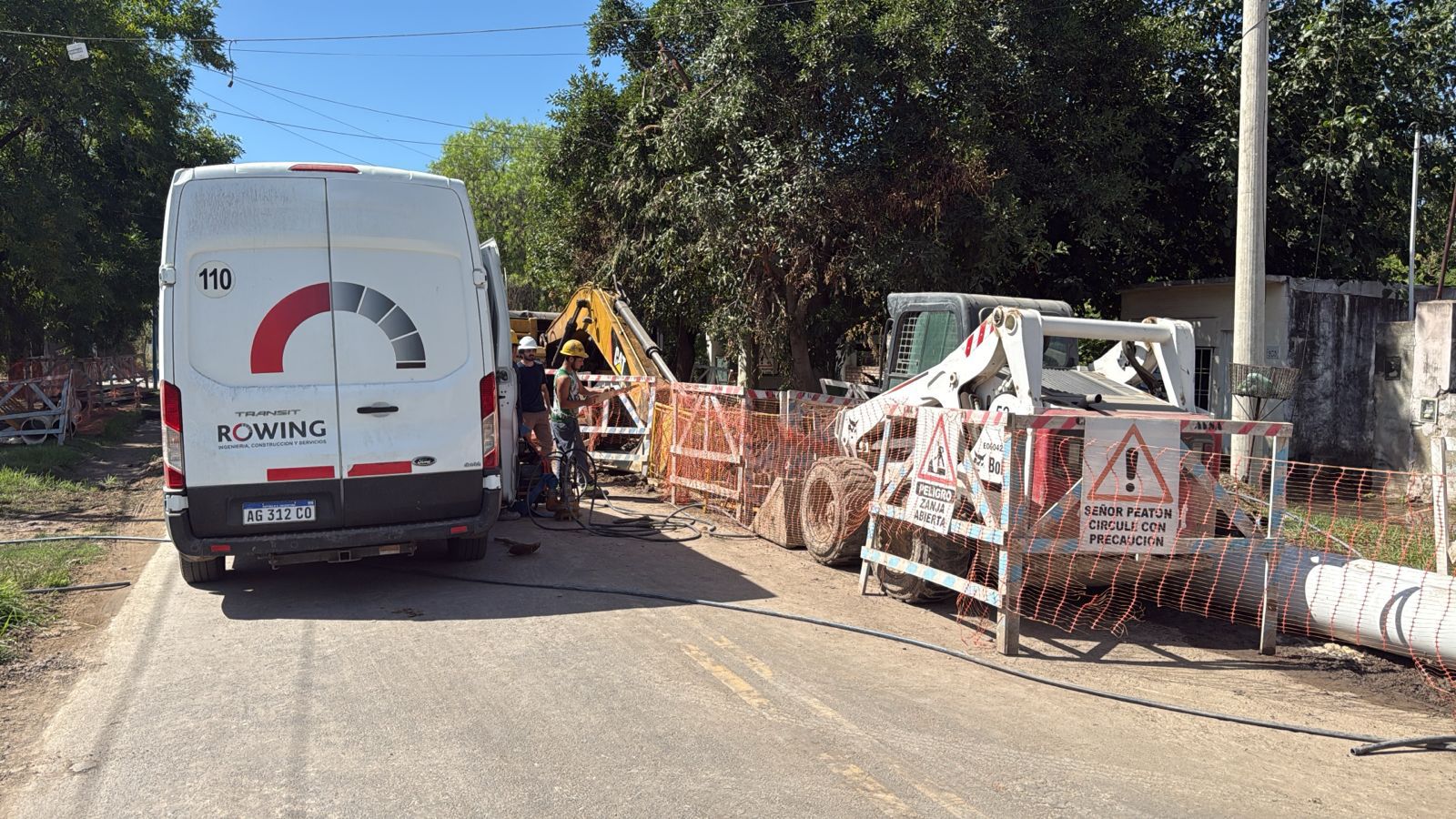 Maschwitz: rotura de un caño en una obra de AySA