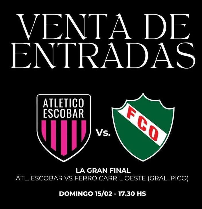 Están a la venta las entradas para la final de Atlético Escobar