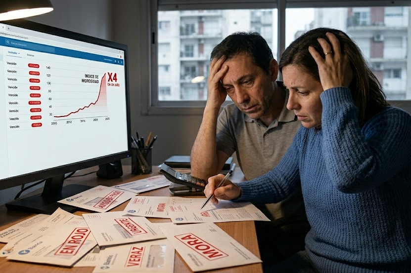 Familias en rojo: la morosidad en los créditos se cuadruplicó y es la más alta en dos décadas
