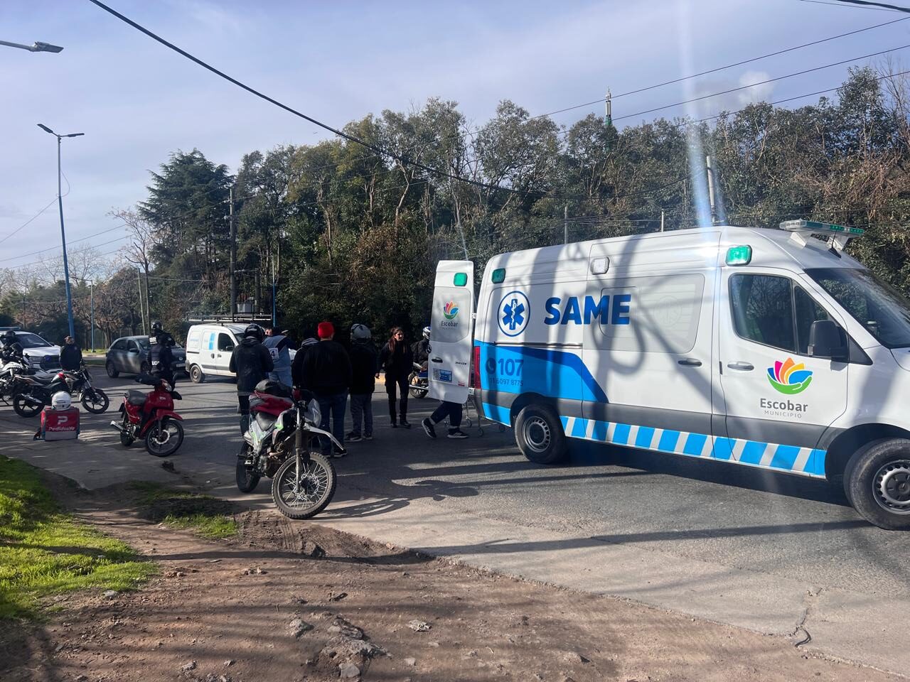 Motociclista resultó herida tras un choque en Ruta 25 y Las Marías