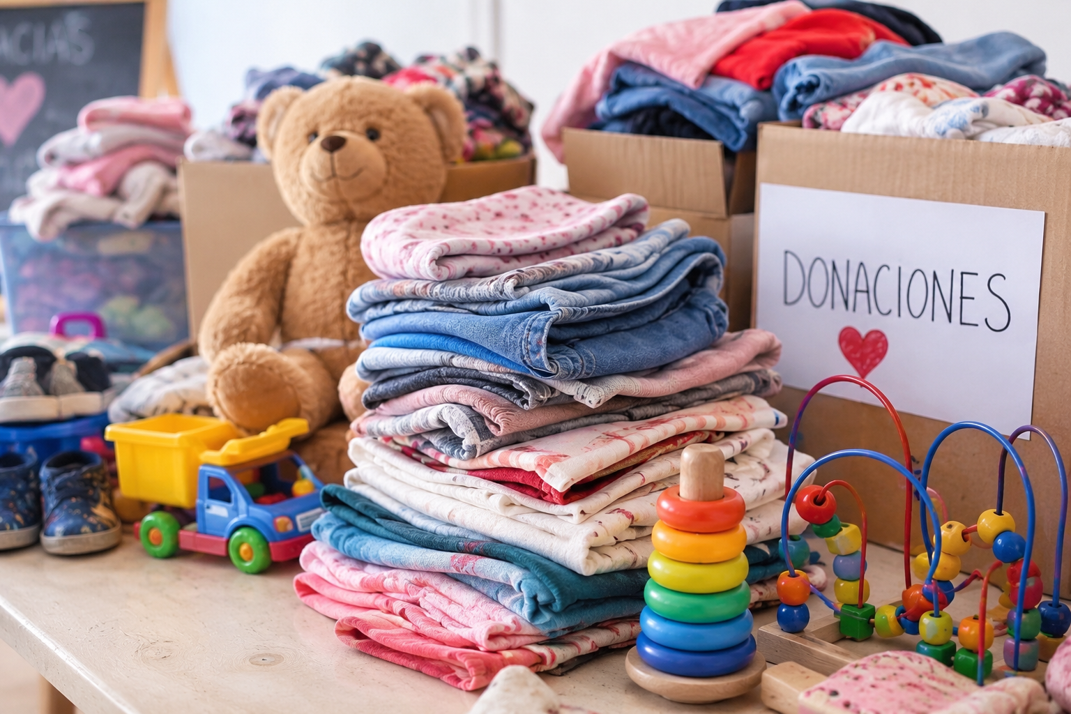 Juntada solidaria de ropa y juguetes para ayudar a los chicos que más lo necesitan