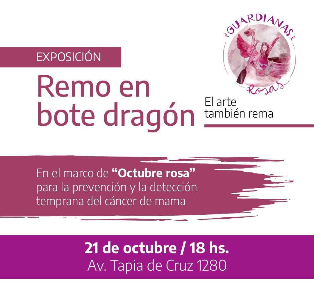 Escobar inaugurará una muestra sobre el remo en bote dragón en el marco de Octubre Rosa